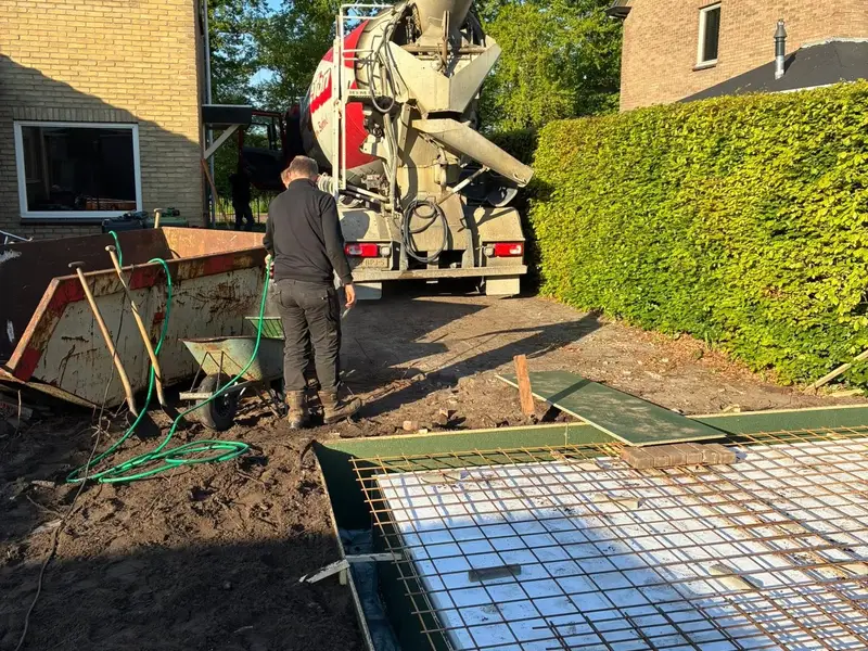 Voorbereiding voor een betonvloer